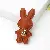 PU Leather Rabbit Charms Wholesale High-Quality Supply - Single light brown rabbit