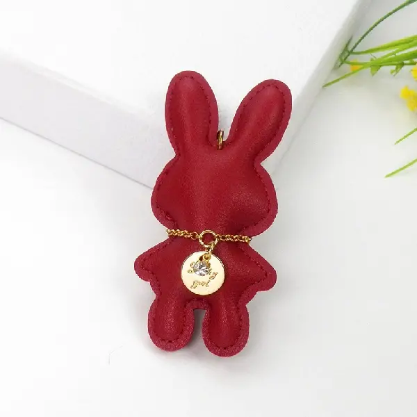Single burgundy rabbit,chaincharmsupply.com