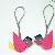 Wholesale Cute New Home Bird Bag Charm Pu Leather Supply - Rose red