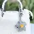 Wholesale Flower Bag Charm Keychain Supply for Retailers - Light gray