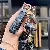 Wholesale Giraffe Leather Keychains for Retailers Boost Sales - Black grid + keychain