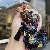 Leather Kitten Keychains Wholesale | High-Quality Charm Supply - Black flower