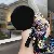 Leather Kitten Keychains Wholesale | High-Quality Charm Supply - Black flower + fur ball