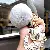 Leather Kitten Keychains Wholesale | High-Quality Charm Supply - White grid + hair ball