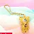 Wholesale European & American Rhinestone Bear Bag Charm Supply - Yellow with leather cord