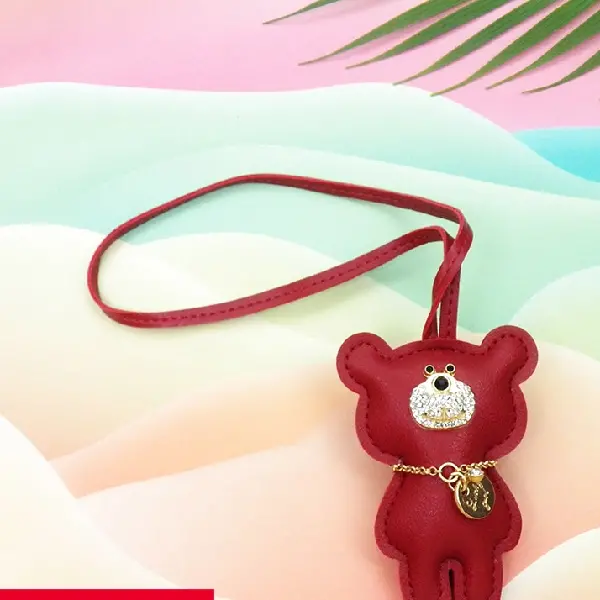Brick red with leather cord,chaincharmsupply.com