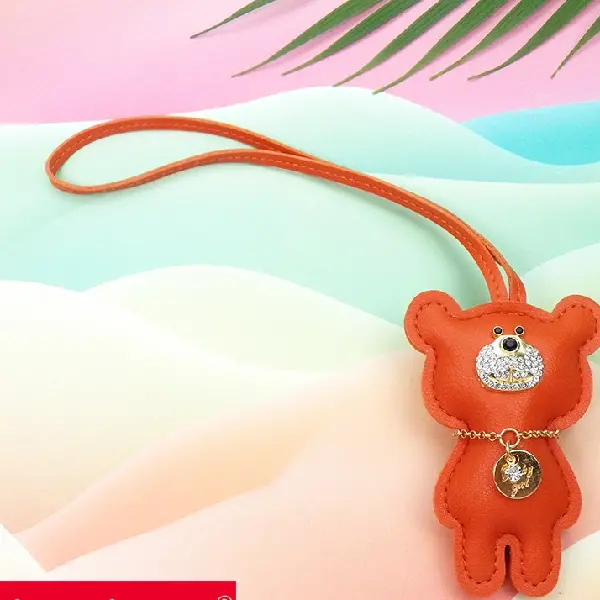 Orange with leather cord,chaincharmsupply.com