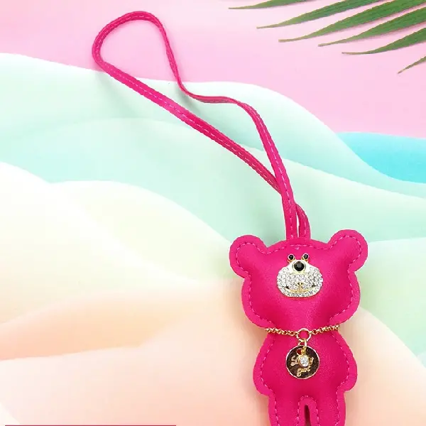 Rose red with leather cord,chaincharmsupply.com