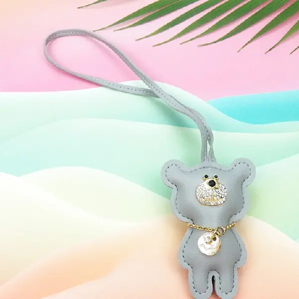 Light gray with leather cord,chaincharmsupply.com