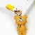 Wholesale European & American Rhinestone Bear Bag Charm Supply - Yellow with belt