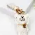 Wholesale European & American Rhinestone Bear Bag Charm Supply - White with belt