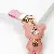 Wholesale European & American Rhinestone Bear Bag Charm Supply - Pink with belt