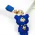 Wholesale European & American Rhinestone Bear Bag Charm Supply - Blue with belt