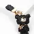 Wholesale European & American Rhinestone Bear Bag Charm Supply - Black with belt