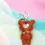 Wholesale European & American Rhinestone Bear Bag Charm Supply - Brown with keychain