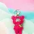 Wholesale European & American Rhinestone Bear Bag Charm Supply - Rose red with keychain
