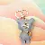 Wholesale European & American Rhinestone Bear Bag Charm Supply - Gray with keychain
