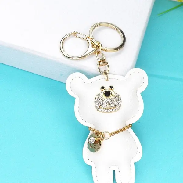 White with keychain,chaincharmsupply.com