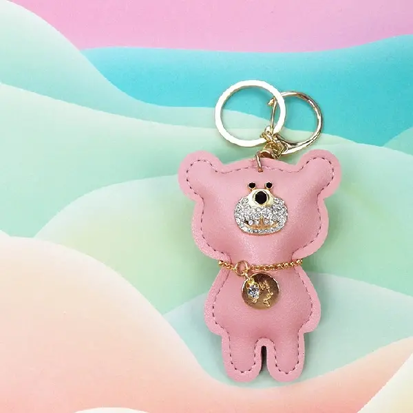 Pink with keychain,chaincharmsupply.com