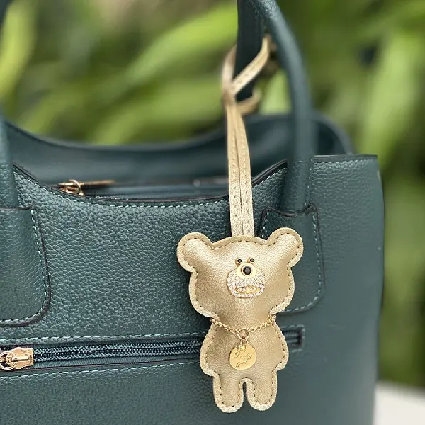 Golden standing bear,chaincharmsupply.com