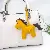 Wholesale Leather Pony Year of the Horse Doll Keychain Supply - Yellow-9*11CM