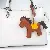 Wholesale Leather Pony Year of the Horse Doll Keychain Supply - Light coffee-9*11CM