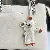 Bean Bear Bag Charm Wholesale Supply - Handmade Leather Chains - White-8*10CM