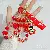 Wholesale Trendy Blind Box Hand-beaded Phone Charm Supply - Red color (chain, random doll styles)