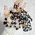 Wholesale Trendy Blind Box Hand-beaded Phone Charm Supply - Black color (chain, random doll styles)