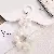 Wholesale Acrylic Beaded Bow Car Keychain Charm Candy Color - White