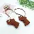 Wholesale PU Leather Elephant Bag Charms for Retailers - Dark brown with leather cord