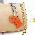 Wholesale PU Leather Elephant Bag Charms for Retailers - Orange with cotton rope