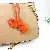 Wholesale PU Leather Elephant Bag Charms for Retailers - Orange with leather cord
