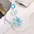 Wholesale Acrylic Beaded Bow Car Keychain Charm Candy Color - light blue
