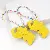 Wholesale PU Leather Elephant Bag Charms for Retailers - Yellow with cotton rope