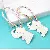 Wholesale PU Leather Elephant Bag Charms for Retailers - White with cotton rope
