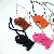 Wholesale PU Leather Elephant Bag Charms for Retailers - Rose red with cotton rope