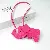 Wholesale PU Leather Elephant Bag Charms for Retailers - Rose red with leather cord