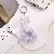 Wholesale Acrylic Beaded Bow Car Keychain Charm Candy Color - light purple