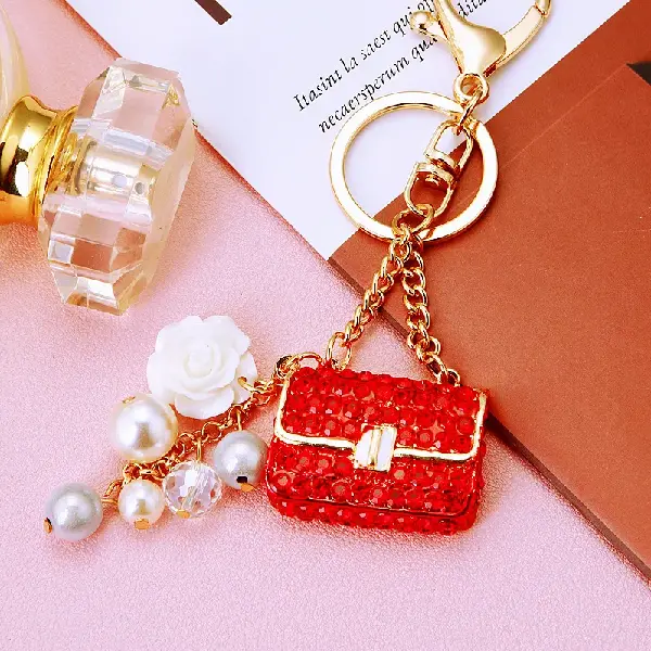 Pearl small satchel red-single OPP bag packaging,chaincharmsupply.com