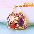 Wholesale Pearl Small Fragrance Bag Charm & Keychain Supply - Crystal small shoulder bag purple-single OPP bag packaging