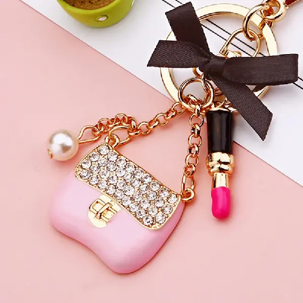 Oil dripping small shoulder bag pink-single OPP bag packaging,chaincharmsupply.com