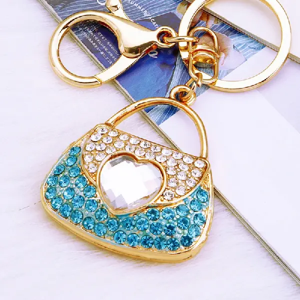 Love satchel blue-single OPP bag packaging,chaincharmsupply.com