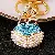 Wholesale Pearl Small Fragrance Bag Charm & Keychain Supply - Round pearl bag blue-single OPP bag packaging