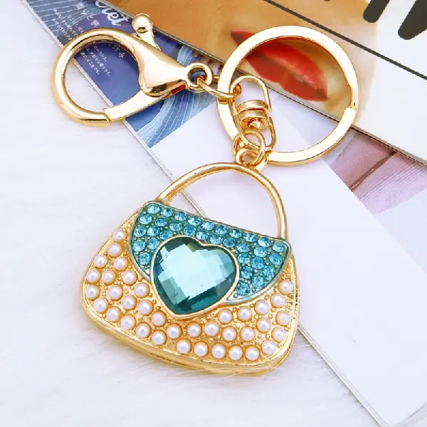 Pearl love small shoulder bag blue-single OPP bag packaging,chaincharmsupply.com