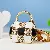 Wholesale Pearl Small Fragrance Bag Charm & Keychain Supply - Small fragrant style satchel black and white-single OPP bag packaging