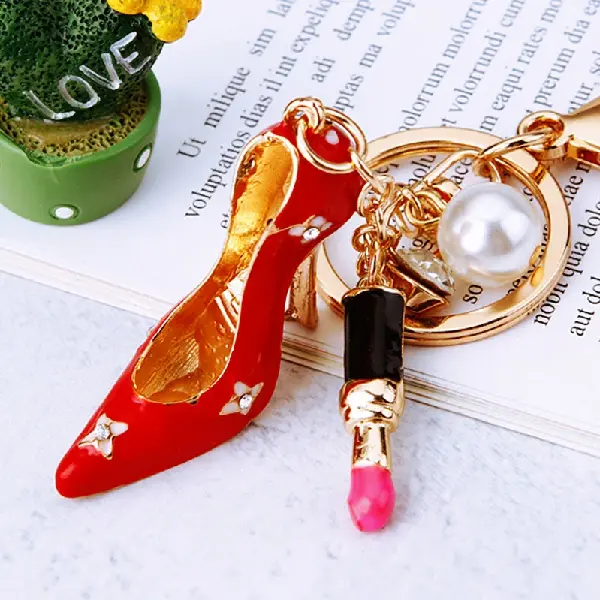 Lipstick Pearl Shoes Red - Single OPP Bag Packaging,chaincharmsupply.com