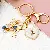 Wholesale Pearl Small Fragrance Bag Charm & Keychain Supply - Four-leaf clover love lock white-single OPP bag packaging