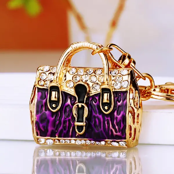 Leopard print small shoulder bag purple-single OPP bag packaging,chaincharmsupply.com