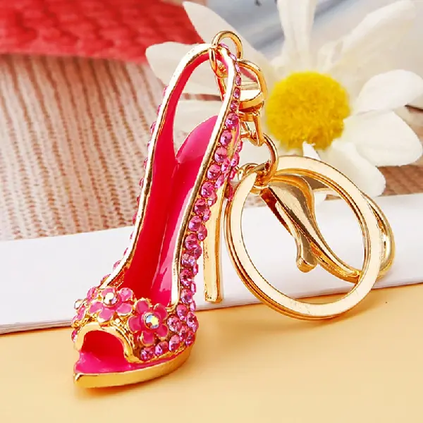 Fish Mouth High Heels Rose Red - Single OPP bag packaging,chaincharmsupply.com
